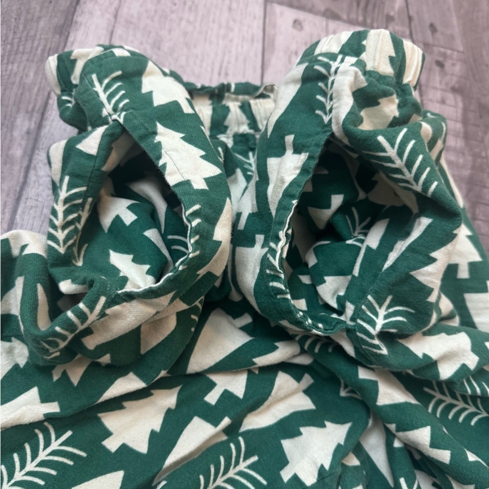 Hanna Andersson Pajama Bottoms Green Christmas Trees Unisex Large Holiday - Picture 9 of 9